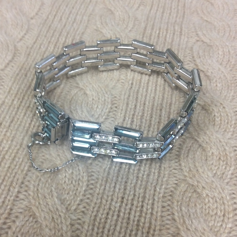 Bracelet Vintage Costume Jewelry Graphite Color